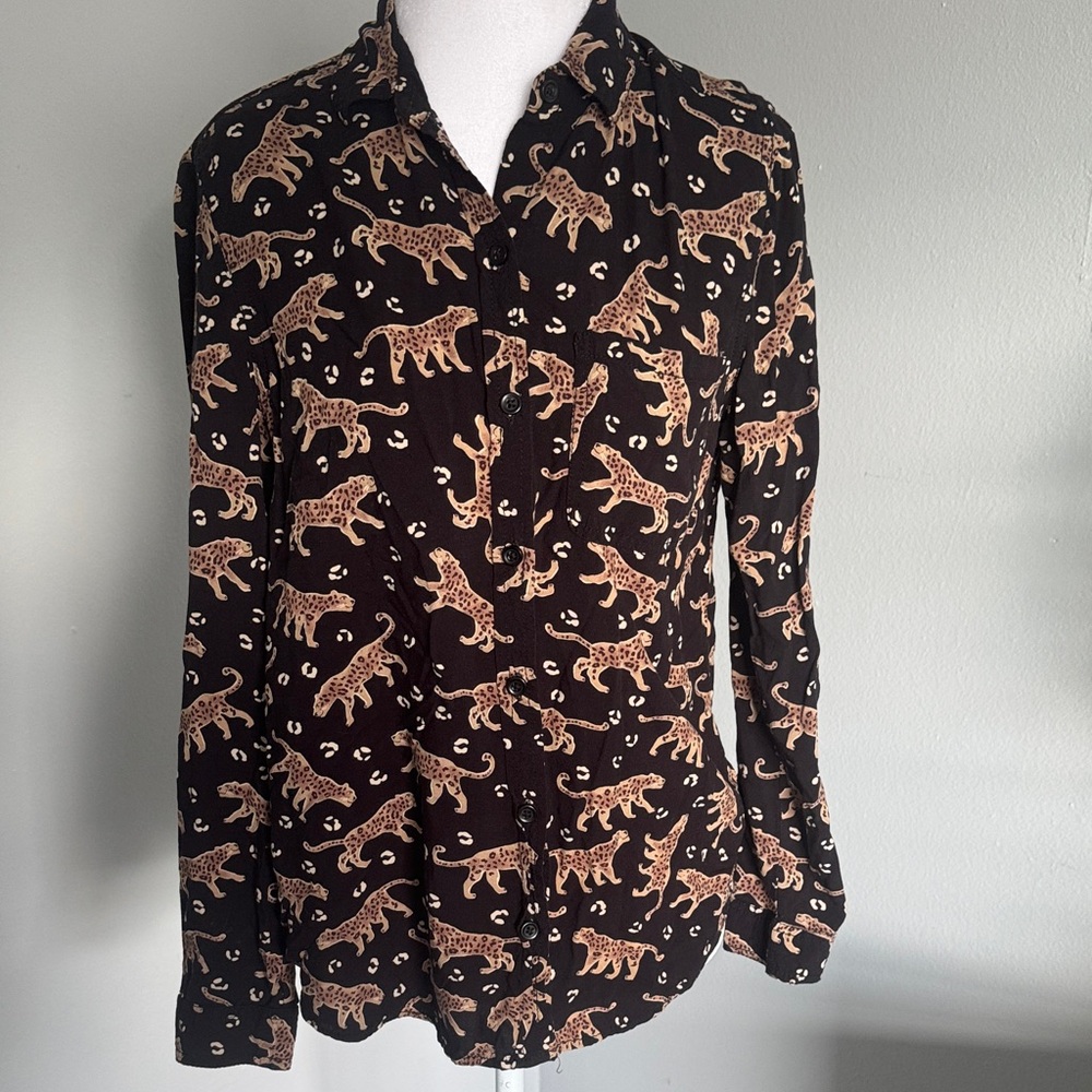 beachlunchlounge Animal Print Blouse
